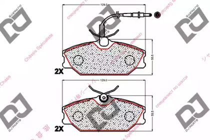 Комплект тормозных колодок DJ PARTS BP2049